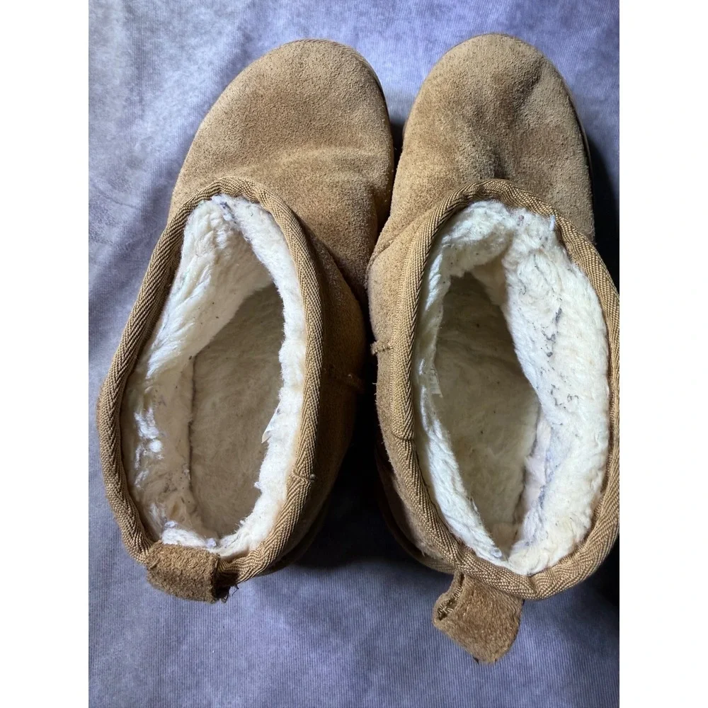 UGG Classic Ultra Mini Platform Chestnut Suede Shearling Boots 1135092 Mens 9